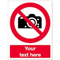 Custom No Photography Safety Sign