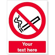 Custom No Smoking Safety Sign