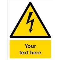 Custom Electricity Warning Safety Sign