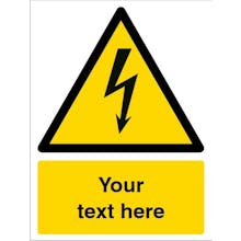 Custom Electricity Warning Safety Sign