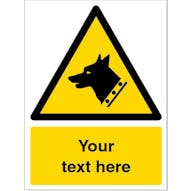 Custom Guard Dog Warning Safety Sign