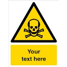 Custom Toxic Material Warning Safety Sign