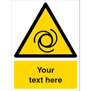 Custom Automatic Start Up Warning Safety Sign