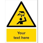 Custom Overhead Obstacle Warning Safety Sign