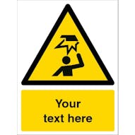Custom Overhead Obstacle Warning Safety Sign