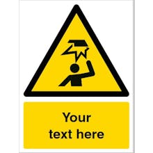 Custom Overhead Obstacle Warning Safety Sign