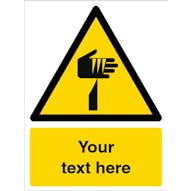 Custom Sharp Element Warning Safety Sign
