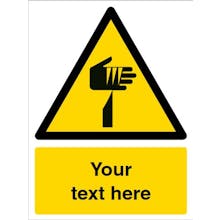 Custom Sharp Element Warning Safety Sign