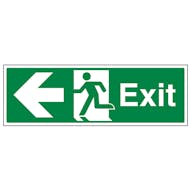 Exit Arrow Left - Landscape - Removable Vinyl