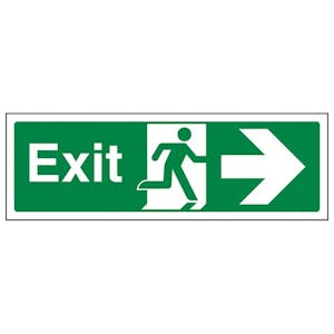 Eco-Friendly Fire Exit Arrow Right