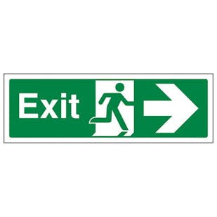 Eco-Friendly Fire Exit Arrow Right