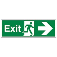 Exit Arrow Right - Landscape - Removable Vinyl