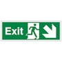 Exit Arrow Down And Right - Landscape