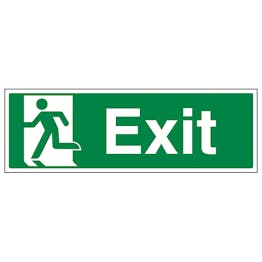 Exit Running Man Left | Safety Signs 4 Less