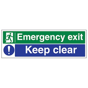 Emergency Exit/Keep Clear - Landscape
