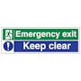 Emergency Exit/Keep Clear - Landscape