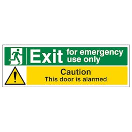 Emergency Use/Caution Alarmed - Removable Vinyl