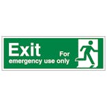 Exit For Emergency Use Only Right - Landscape