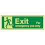 Exit For Emergency Use Only Left - Landscape