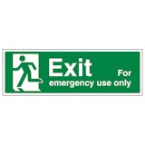 Exit For Emergency Use Only Left - Landscape