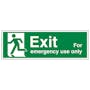 GITD Exit For Emergency Use Only Running Man Left