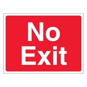 No Exit - Landscape - Red
