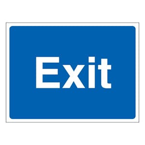 Exit - Landscape - Blue