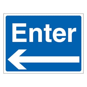 Enter - Landscape - Blue - Arrow Left