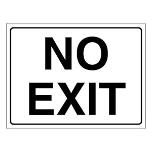 No Exit - Landscape -White