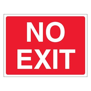 No Exit - Landscape -Red