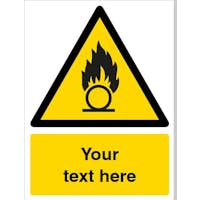 Custom Oxidising Substance Warning Safety Sign