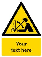 Custom Rapid Movement Of Workpiece Warning Safety Sign