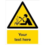 Custom Rapid Movement Of Workpiece Warning Safety Sign