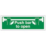 Push Bar To Open - Landscape