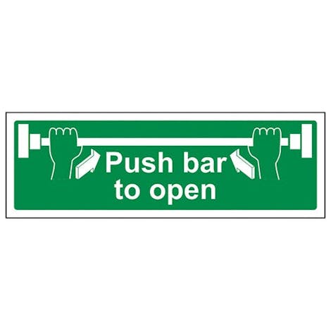 Push Bar To Open - Landscape