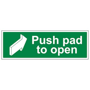 Push Pad To Open - Landscape