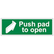 Push Pad To Open - Landscape - Removable Vinyl