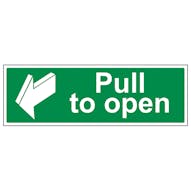 Pull To Open - Landscape - Removable Vinyl