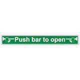 Push Bar To Open - Long Landscape