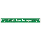 Push Bar To Open - Long Landscape