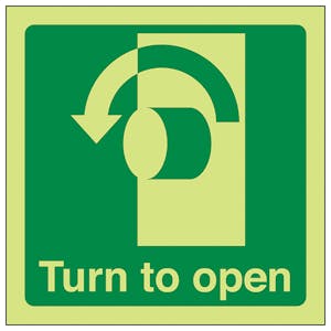GITD Turn To Open (anti-clockwise) - Square