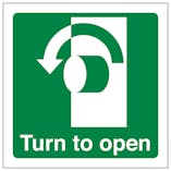 Turn To Open Anti-Clockwise - Square