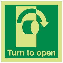 GITD Turn To Open (clockwise) - Square