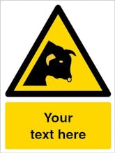 Custom Bull Warning Safety Sign