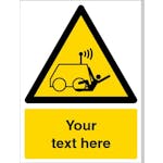 Custom Run Over By Remote Operator Warning Safety Sign