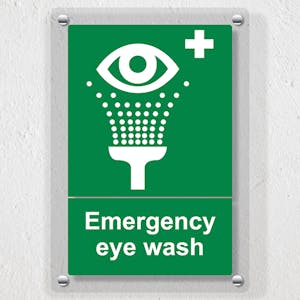 Emergency Eye Wash - Portrait - Acrylic Sign