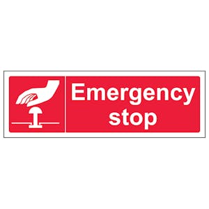 Emergency Stop - Red - Landscape