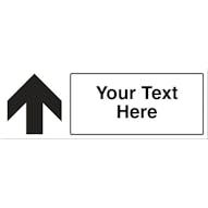 Custom Black Arrow Up Safety Sign
