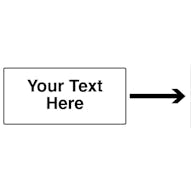 Custom Black Long Arrow Right Safety Sign