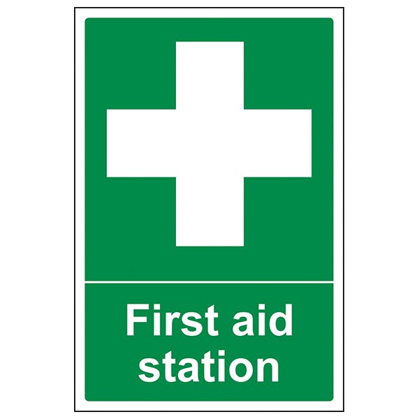 First Aid Station - Portrait | Safety Signs 4 Less